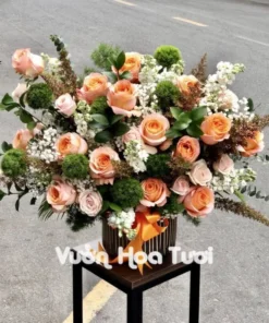 Lẵng Hoa Sinh Nhật Hồng Coral Reef