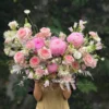 Giỏ Hoa Cúc Mẫu Đơn Pink Pastel Giỏ Hoa Cúc Mẫu ĐƠn Pink Pastel