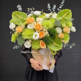 Lẵng Hoa Chúc Mừng Tia Nắng Vườn Hoa Tươi