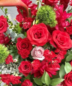 Alternative view of Lẵng Hoa Khai Trương Hồng Đỏ Cá Chép