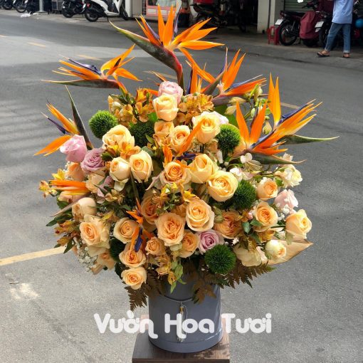Lẵng hoa tươi Vinh Quang Vươn Xa