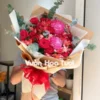 Bó Hoa Cúc Mẫu Đơn Đỏ Phối Hồng Đỏ Sang Trong Bó hoa Cúc Mẫu Đơn Hồng Đỏ