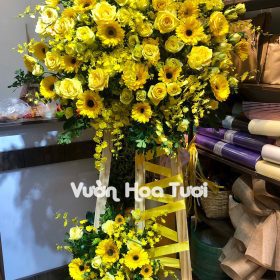 Kệ hoa Khai Trương Vàng