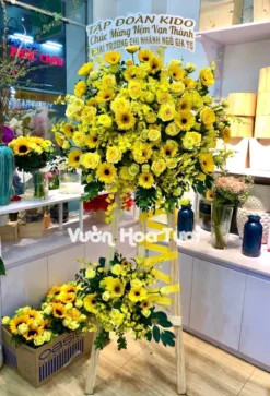 Kệ hoa Khai trương Vàng May Mắn