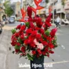 Lẵng Hoa Khai Trương Hồng Đỏ Cá Chép Lẵng Hoa Khai Trương Hồng đỏ
