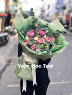 Bó Hoa Sen Hồng