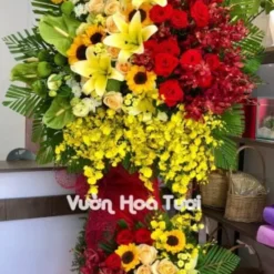 Kệ Hoa Tươi Chúc Mừng Khai Trương Mạnh Mẽ