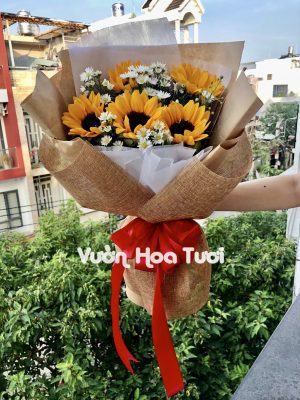 Bó hoa sự kiện hướng dương