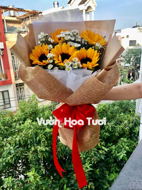 Bó hoa sự kiện hướng dương