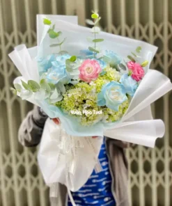 mẫu bó hoa tú cầu từ Vườn Hoa Tươi sáng tạo phù hợp tặng sinh nhật