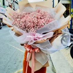 Bó Hoa Baby Hồng Tặng Bà