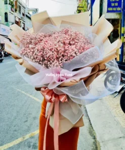Bó Hoa Baby Hồng Tặng Bà