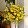 Lẵng Hoa Hồng Vàng Vũ Nữ <br> Chúc Mừng Khai Trương Lẵng hoa Hồng Ohara Vàng Lan Vữ Nữ