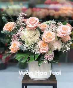 Lẵng Hoa Hồng Ecuador Shimmer Tặng Sinh Nhật