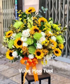 Lẵng hoa chúc mừng Hướng Dương