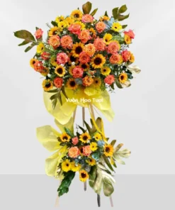 Kệ Hoa Khai Trương 2 Tầng Cát Tường Thịnh Vượng