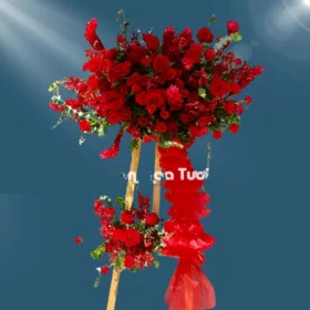 Kệ Hoa Hồng Ohara Đỏ 02 Tầng Khai Trương