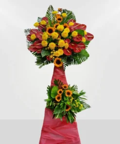 Kệ Hoa Khai Trương 2 Tầng Hồng Phát