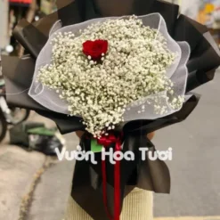 Bó hoa tươi baby đen