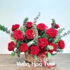 Giỏ hoa sinh nhật hồng Ohara đỏ