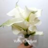 Bó hoa cưới cầm tay cô dâu Rum Trắng (xếp tầng)-HCT03