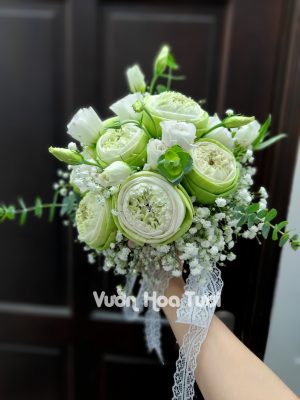 Bó hoa cưới cầm tay Hoa Sen-HCT05