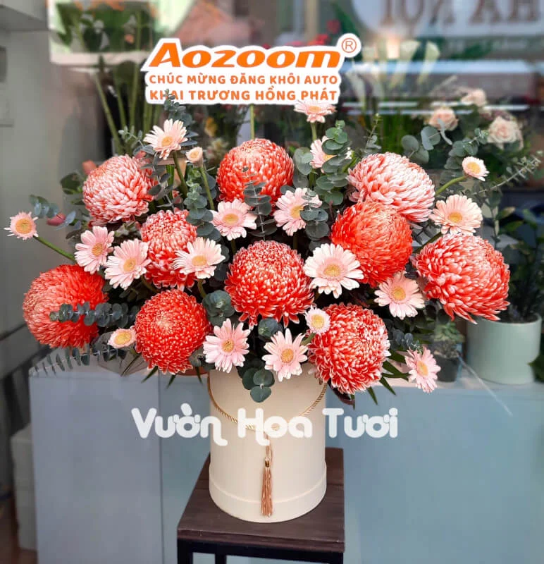 Lẵng hoa mừng khai trương
