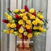 Lẵng hoa chúc mừng <Br> Vàng Ánh Kim Lẵng hoa Hồng Vàng Ánh Kim