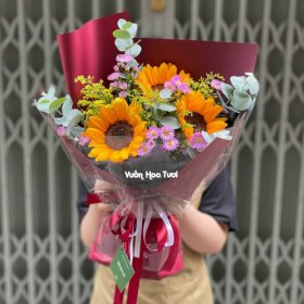 Bó Hoa Hướng Dương Tốt Nghiệp Tươi Thắm