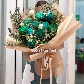 Bó hoa Cúc mẫu đơn Xanh Cồ