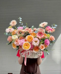 Giỏ Hoa Hồng Juliet Sinh Nhật Ngọt Ngào