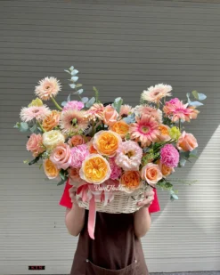 Giỏ Hoa Hồng Juliet Sinh Nhật Ngọt Ngào