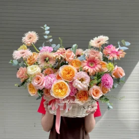 Giỏ Hoa Hồng Juliet Sinh Nhật Ngọt Ngào
