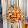 Lẵng Hoa Thiên Điểu Hồng Cam <br> Khai Trương, Kỷ Niệm Công Ty Lẵng Hoa Thiên Điểu Hồng Cam