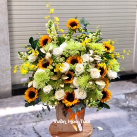 Lẵng Hoa Khai Trương Hướng Dương Vẻ Đẹp Thiên Nhiên