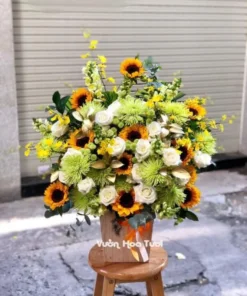 Lẵng Hoa Khai Trương Hướng Dương Vẻ Đẹp Thiên Nhiên