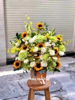 Lẵng Hoa Khai Trương Hướng Dương Vẻ Đẹp Thiên Nhiên