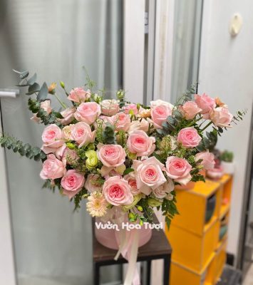 Lẵng hoa hồng ohara sinh nhật