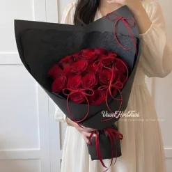 Red Felling Rose Bó Hoa Hồng Đỏ Hàn Quốc