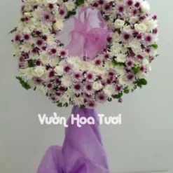 Kệ hoa cúc tím chia buồn