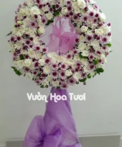 Kệ hoa cúc tím chia buồn