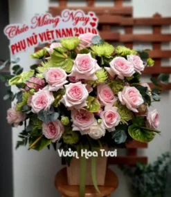 Lẵng Hoa Hồng Ohara Ngọt Ngào Hương Thơm