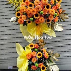 Kệ Hoa Khai Trương Hồng Cam Spirit