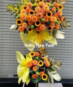 Kệ Hoa Khai Trương Hồng Cam Spirit