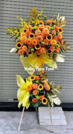 Kệ Hoa Khai Trương Hồng Cam Spirit