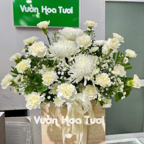 Lẵng Hoa Chia Buồn Để Bàn