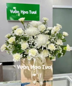 Lẵng Hoa Chia Buồn Để Bàn