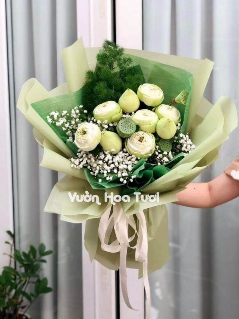 Bó Hoa Sen Xanh Nhỏ Năng Lượng Tự Nhiên | Vườn Hoa Tươi Shop Hoa Tươi ...