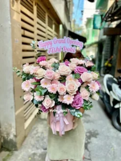 Lẵng Hoa Khai Trương Tươi Mới