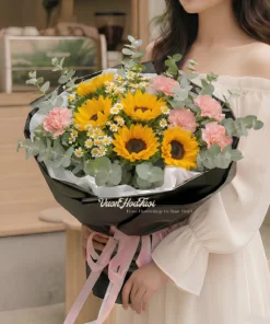 Bó Hoa Hướng Dương Sunset Pinky